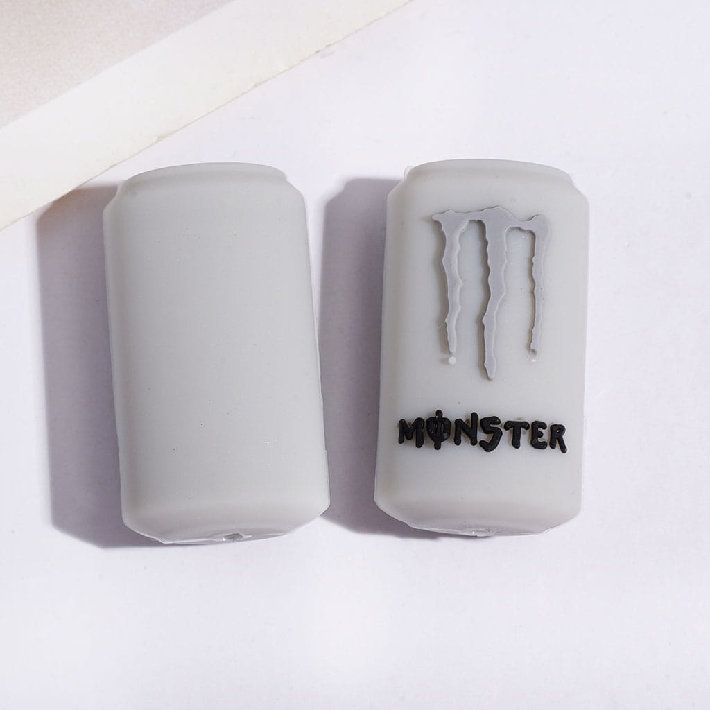 Silicone Focal Beads w Energy Drink Can Design, 16*29MM, Multi-Color