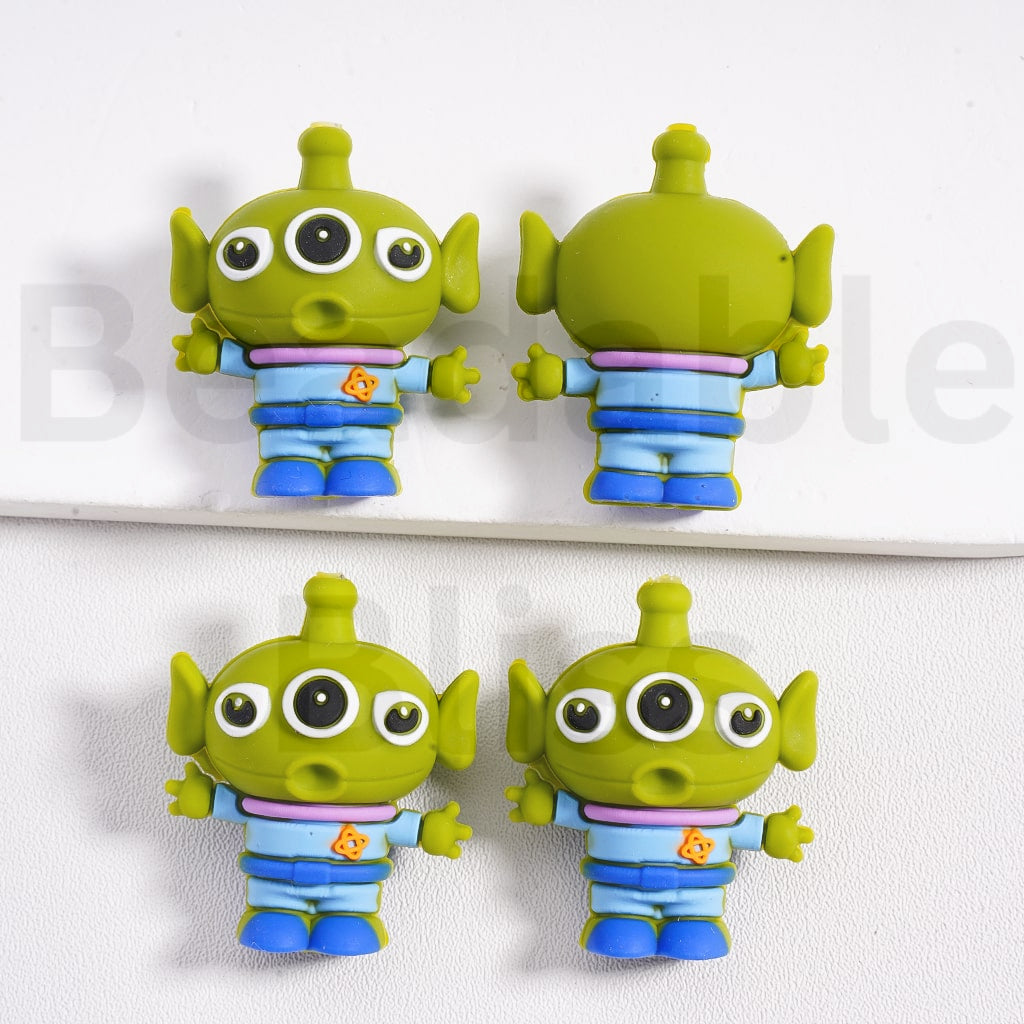 Silicone Focal Beads 3D Cute Alie Toy Stor