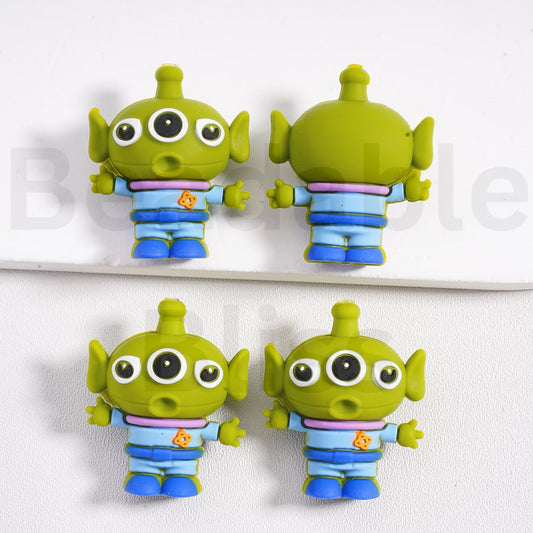 Silicone Focal Beads 3D Cute Alie Toy Stor