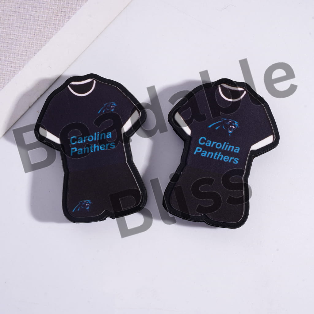 Silicone Focal Beads Carolina Football Set Jersey
