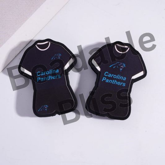 Silicone Focal Beads Carolina Football Set Jersey