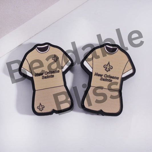 Silicone Focal Beads NOLA Football Set Jersey