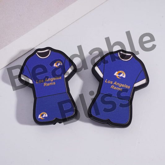Silicone Focal Beads LA Football Set Jersey