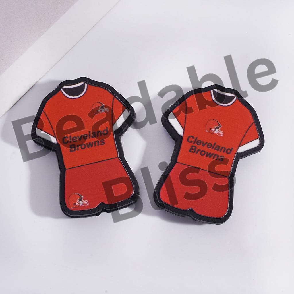 Silicone Focal Beads Cleveland Football Set Jersey