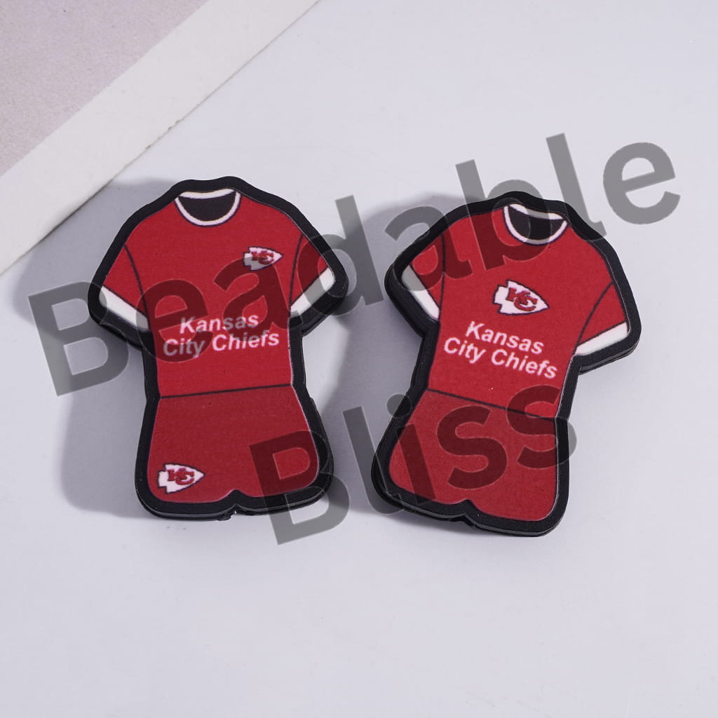 Silicone Focal Beads KC Football Set Jersey