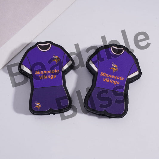 Silicone Focal Beads Minnesota Football Set Jersey