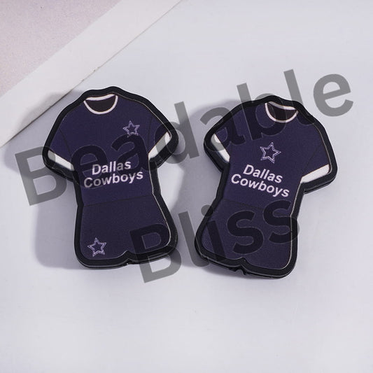 Silicone Focal Beads Dallas Football Set Jersey