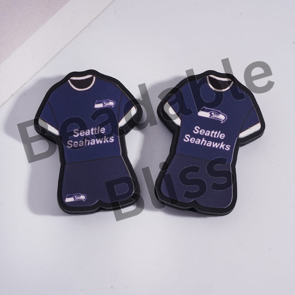 Silicone Focal Beads Seattle Football Set Jersey