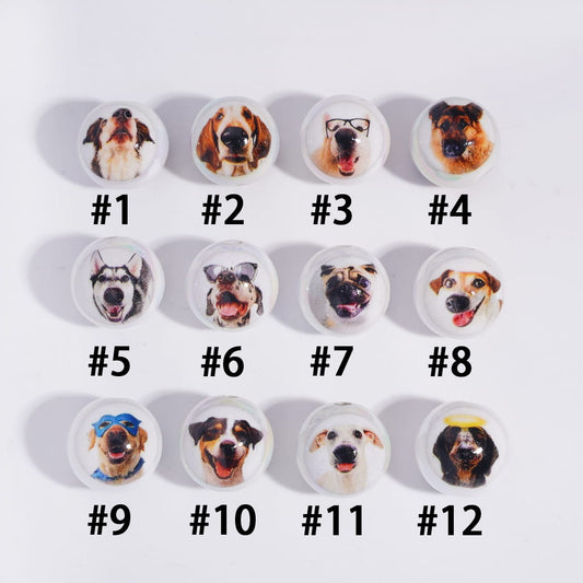 Acrylic Beads for Bracelets UV Coating Funny Dog Series in Various Types