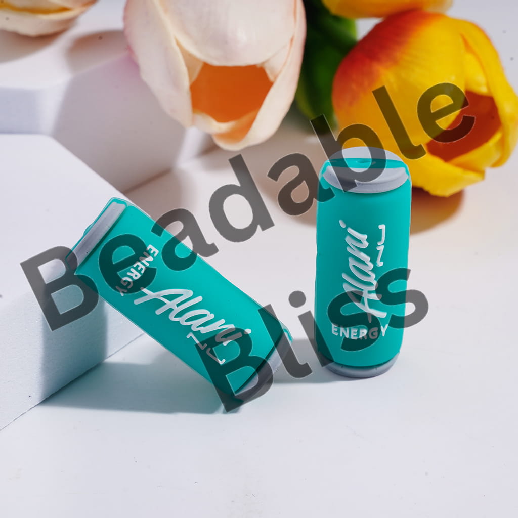 Silicone Focal Beads 3D Energy Drink in Various Colors
