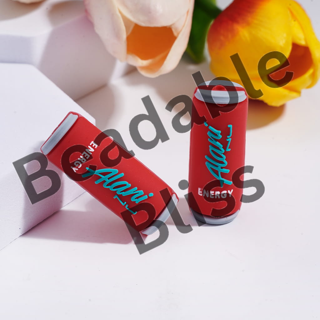 Silicone Focal Beads 3D Energy Drink in Various Colors
