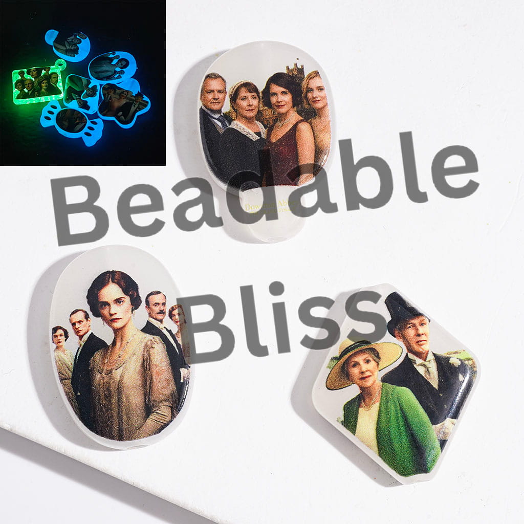 Acrylic Beads and Pendants Luminous Noble Earl Marquis Abbey Story Series, Random Mix