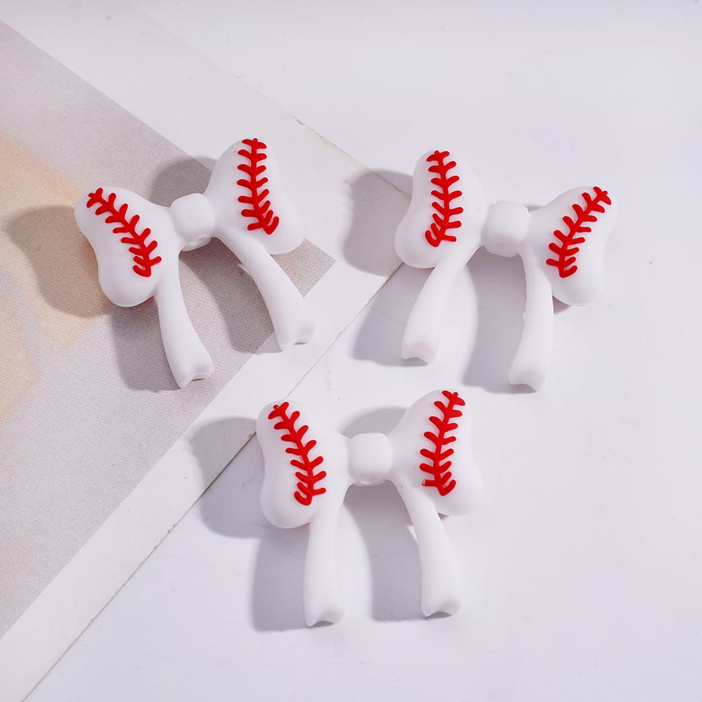 Silicone Focal Beads 3D Baseball Series