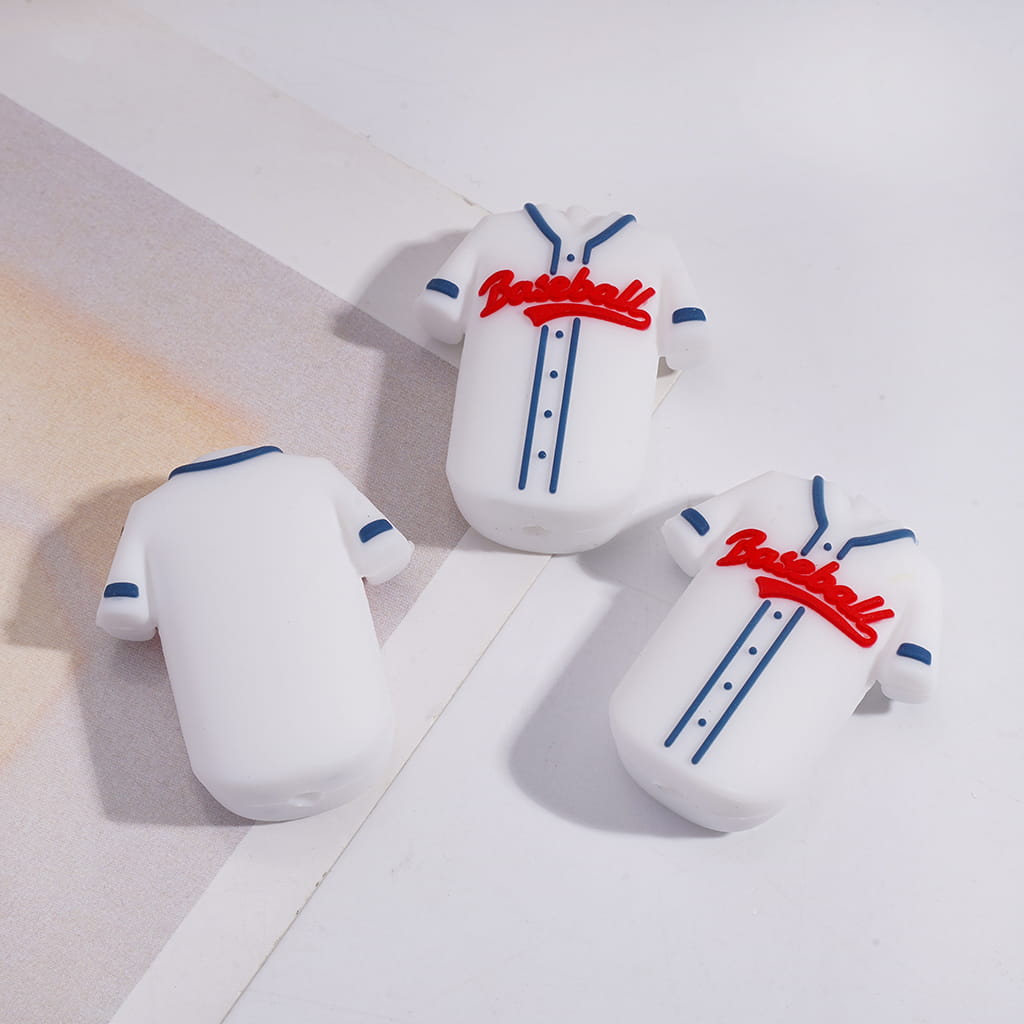 Silicone Focal Beads 3D Baseball Series