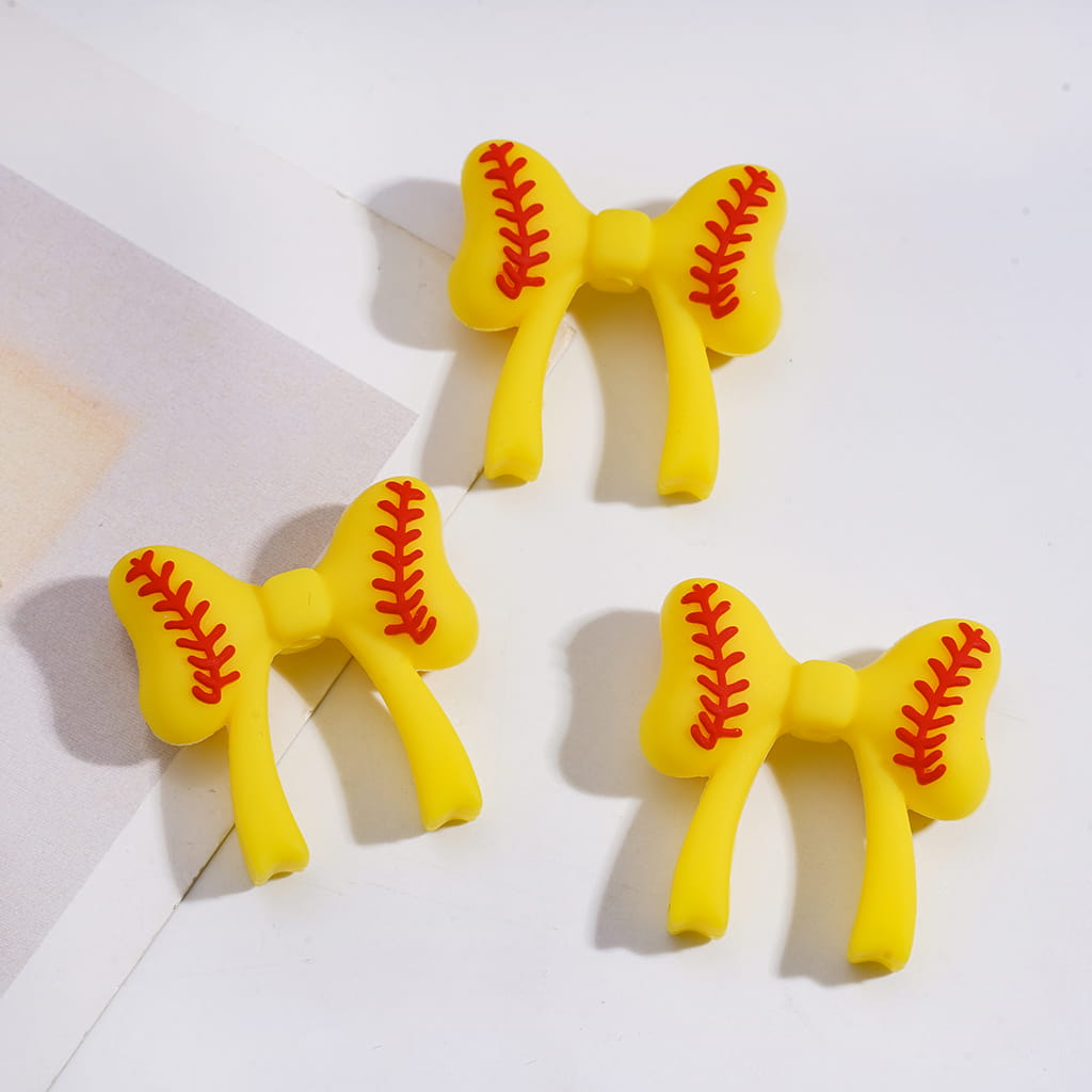 Silicone Focal Beads 3D Baseball Series