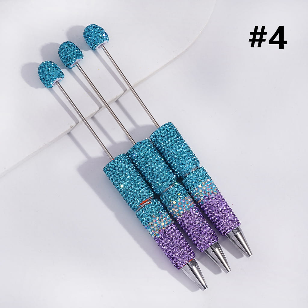 Beadable Clay Pens with Three Layers Rhinestones Covered the Entire Pen