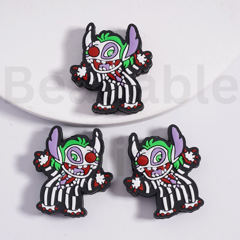 Silicone Focal Beads  Cute Stitc with Beetlejuic Costume