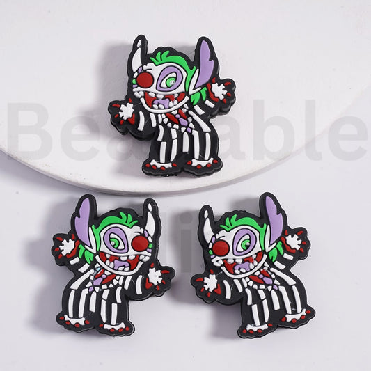 Silicone Focal Beads  Cute Stitc with Beetlejuic Costume