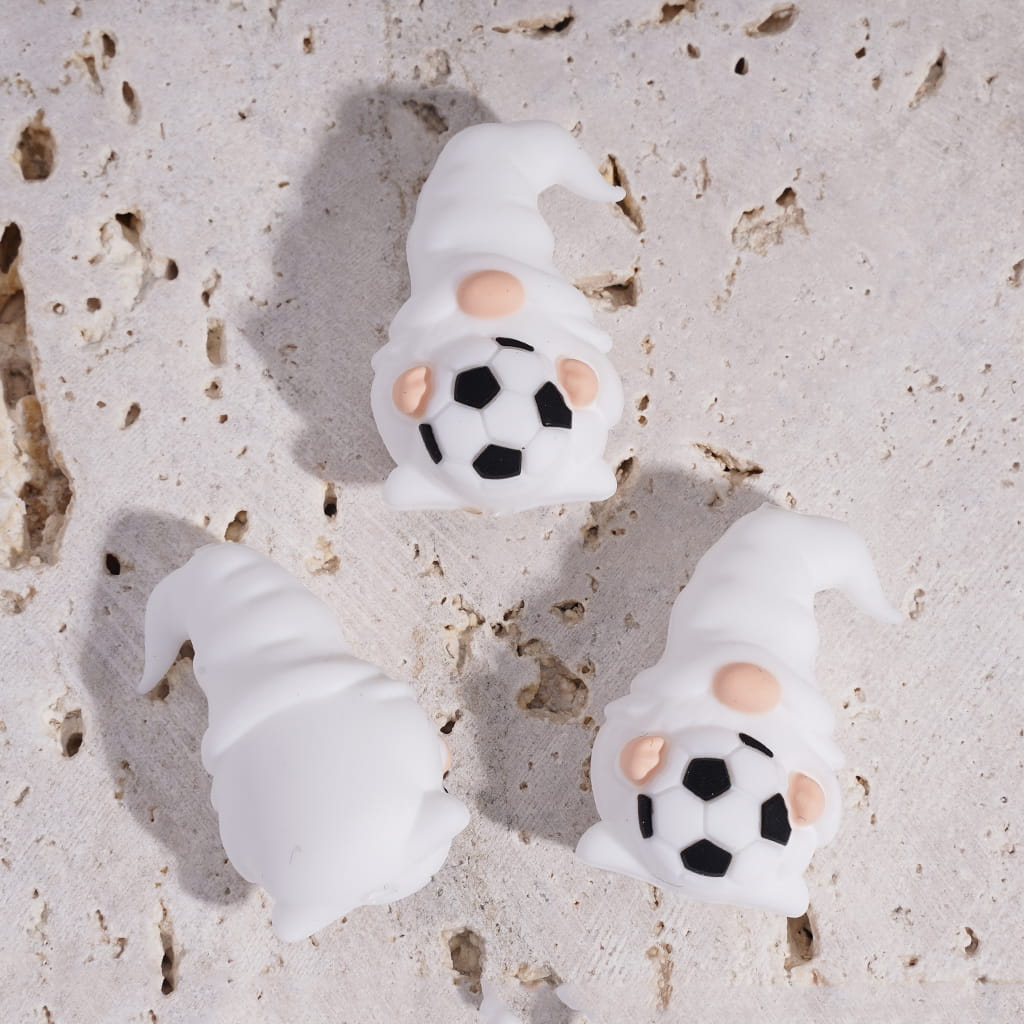 Silicone Focal Beads 3D Football Soccer Ball Theme