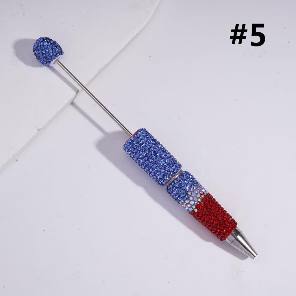 Beadable Clay Pens with Three Layers Rhinestones Covered the Entire Pen