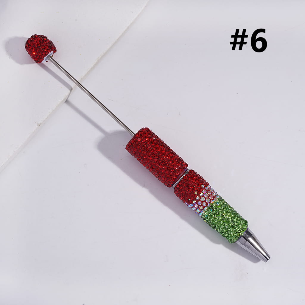 Beadable Clay Pens with Three Layers Rhinestones Covered the Entire Pen