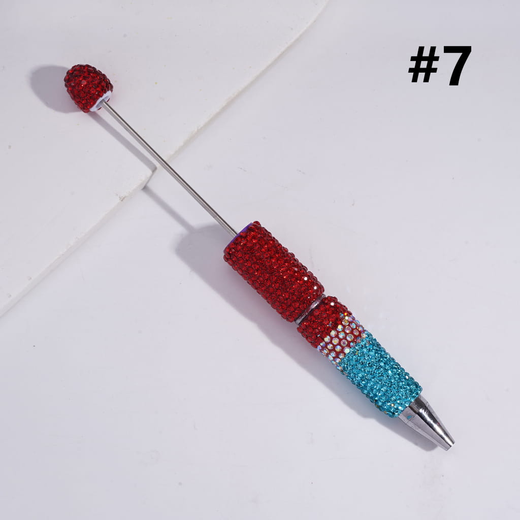 Beadable Clay Pens with Three Layers Rhinestones Covered the Entire Pen