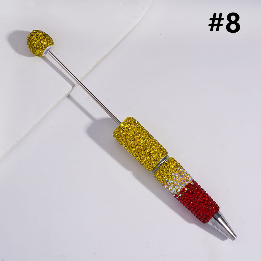 Beadable Clay Pens with Three Layers Rhinestones Covered the Entire Pen