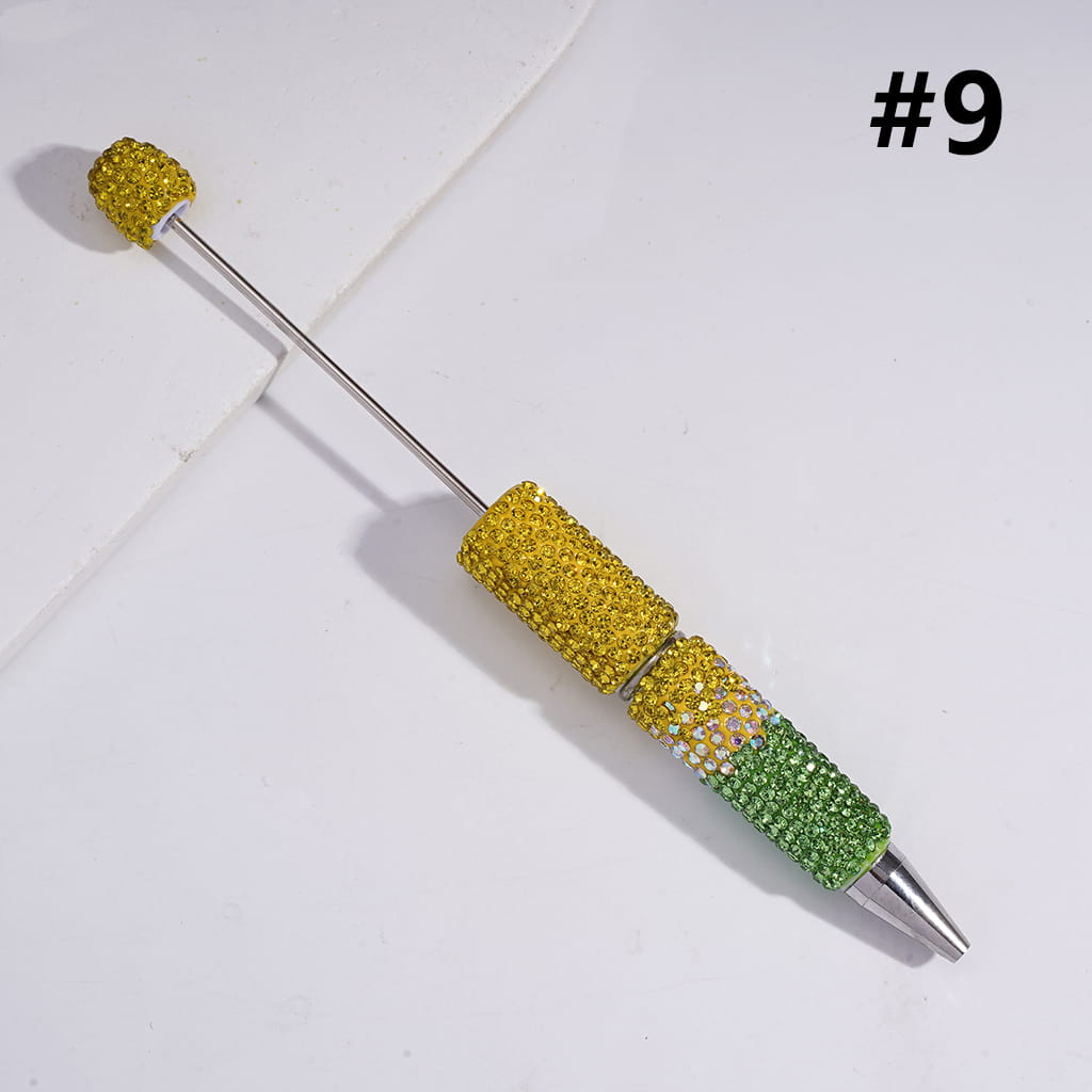 Beadable Clay Pens with Three Layers Rhinestones Covered the Entire Pen