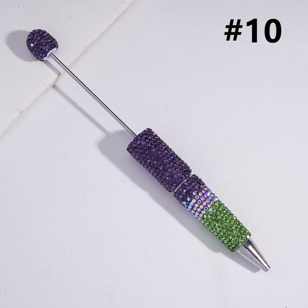 Beadable Clay Pens with Three Layers Rhinestones Covered the Entire Pen