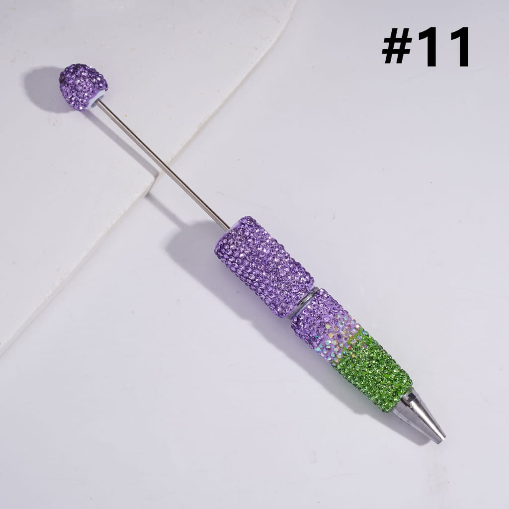 Beadable Clay Pens with Three Layers Rhinestones Covered the Entire Pen