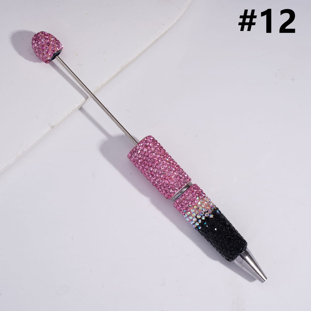 Beadable Clay Pens with Three Layers Rhinestones Covered the Entire Pen