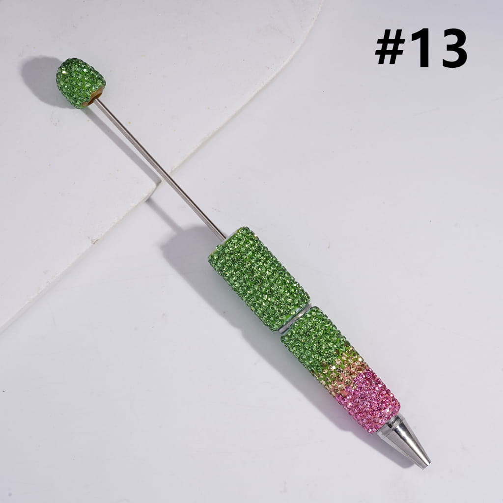 Beadable Clay Pens with Three Layers Rhinestones Covered the Entire Pen