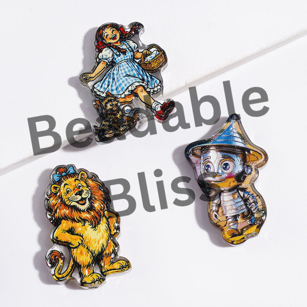 Acrylic Beads Semi-Clear Fantasy Adventure Fairy Tale Series, Random Mix