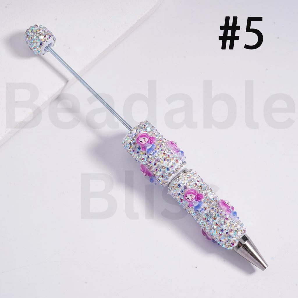 Clay Pens Luminous AB Rhinestones Disne Princess Series Snow Whit Mermai