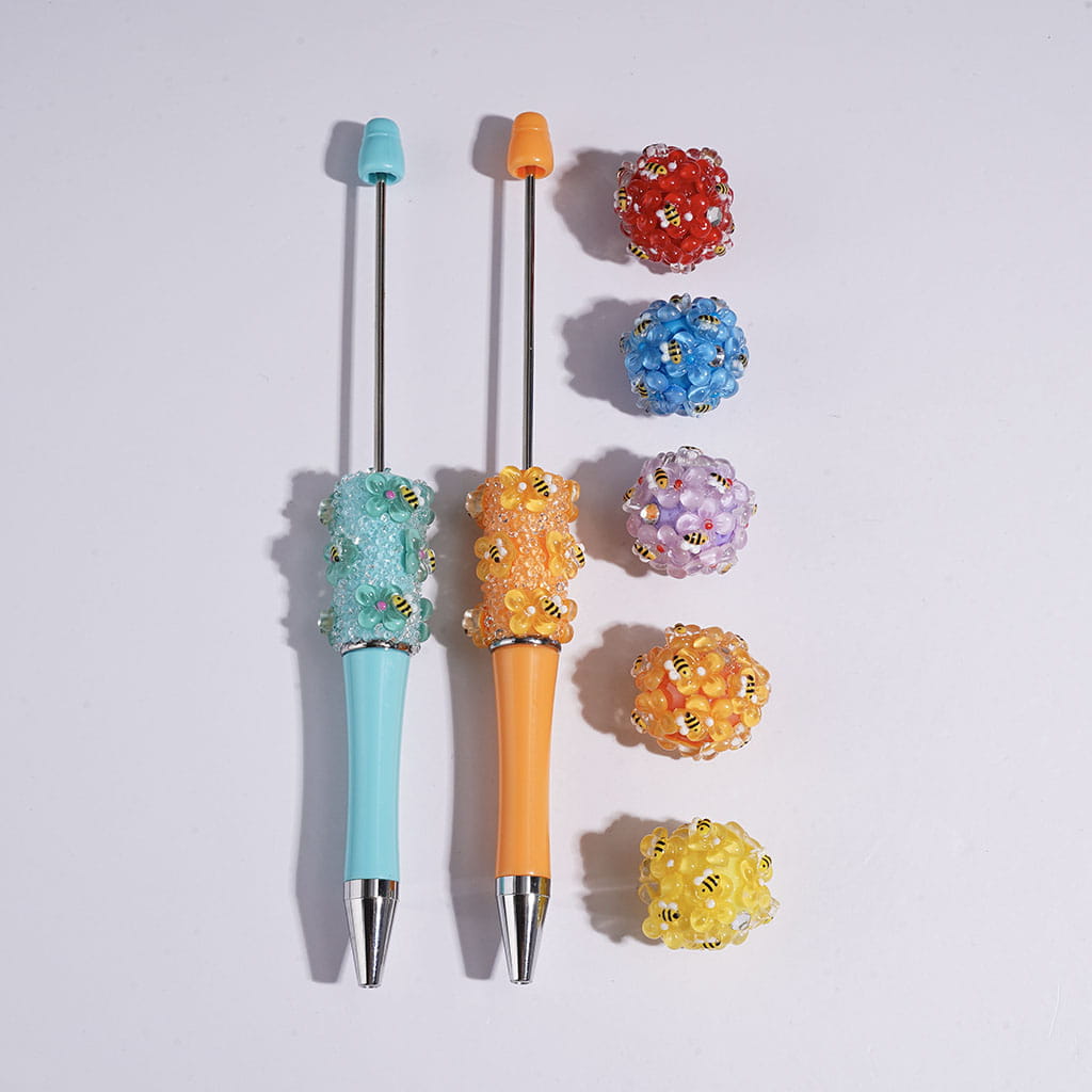 DIY Mini Cute Bees Flowers for Beads Jewelry Accessories, 10*8MM Multi-Color