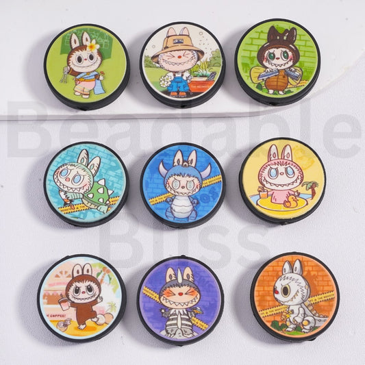 Silicone Focal Beads  Cute Labub Pop Mar Series, Random Mix