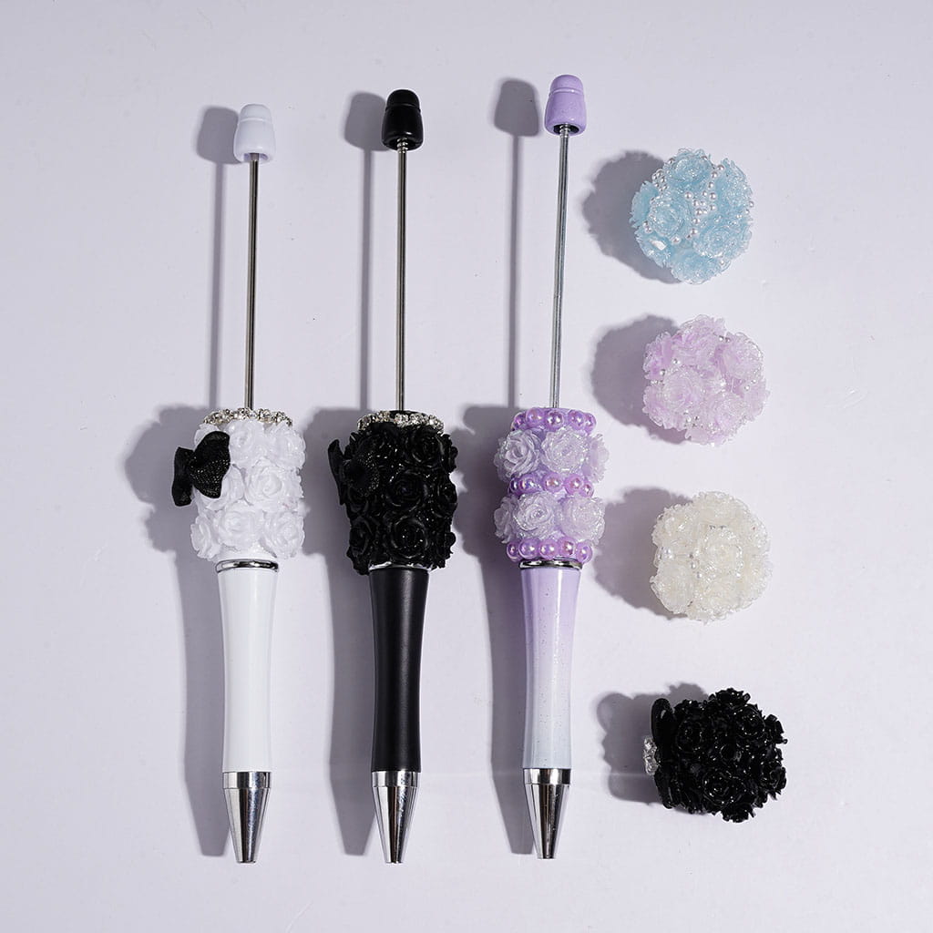 DIY Mini Luminious Rose Flowers with Glitter for Beads Jewelry Accessories, 9*9MM, Multi-Color
