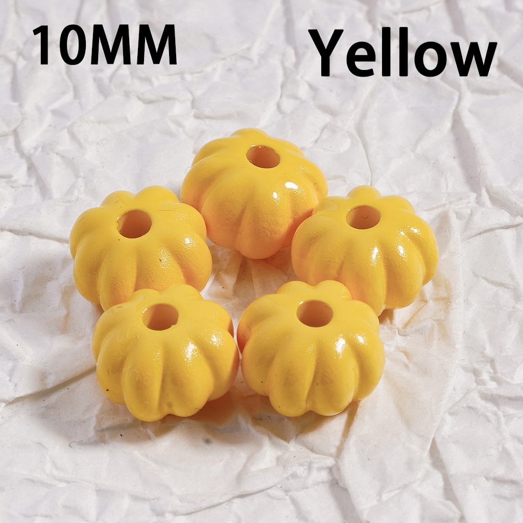 Acrylic Beads Mini Cute Pumpkin Solid Color 10MM (Single Color is available for 500pcs(whole bag)Only)