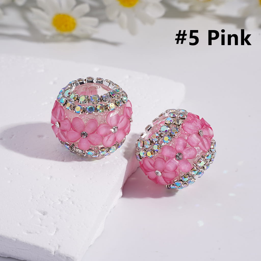 キーチェーンビーズ、キーチェーン用ファンシークリアアクリルビーズ、19×16MM