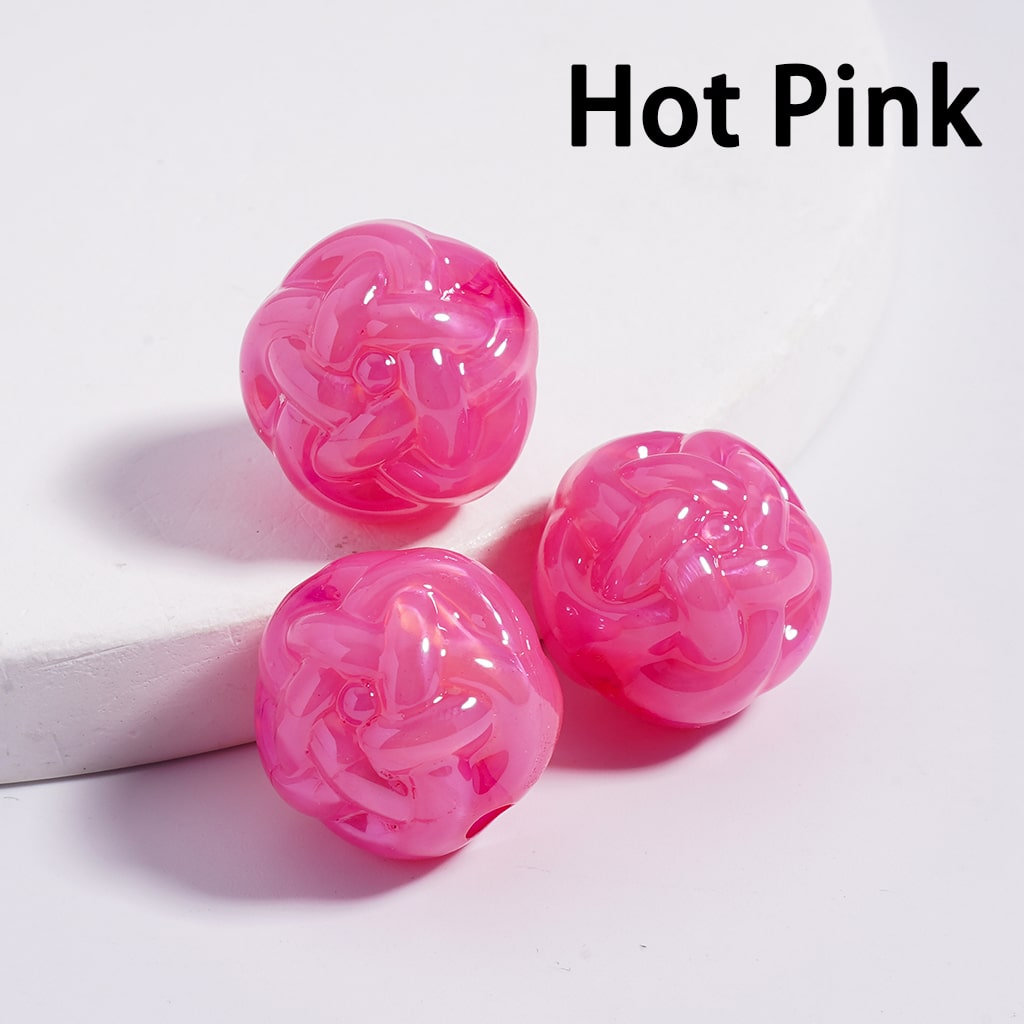 Acrylic Beads Glossy Cute Ball of Yarn Shape Multi-Color 16MM (Single Color is available for 200pcs(whole bag)Only)