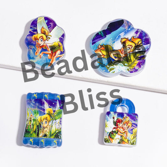 Acrylic Beads and Pendants Flying Fairy Character Series, Random Mix