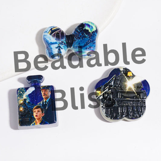Acrylic Beads and Pendants Polar Express in Blue Series, Random Mix