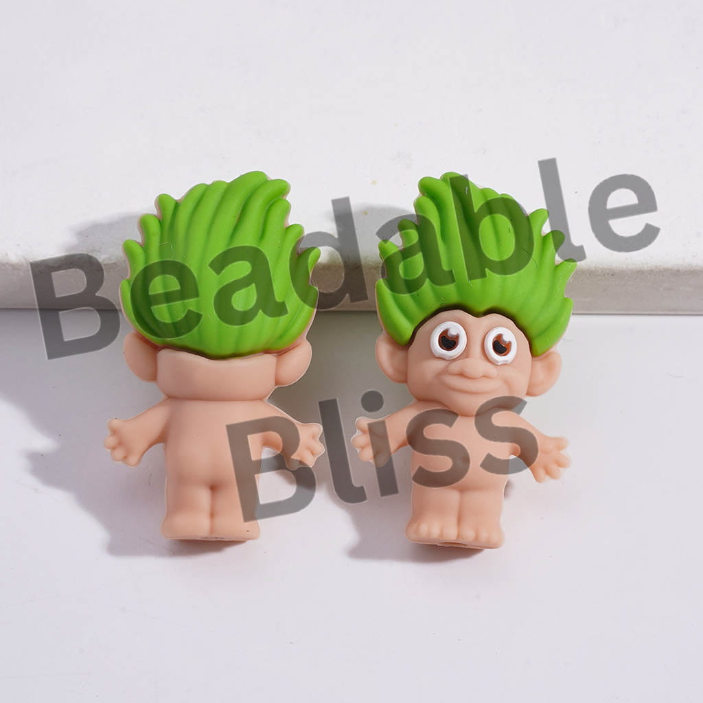 Silicone Focal Beads 3D Magic Hair Elf Series in Various Colors