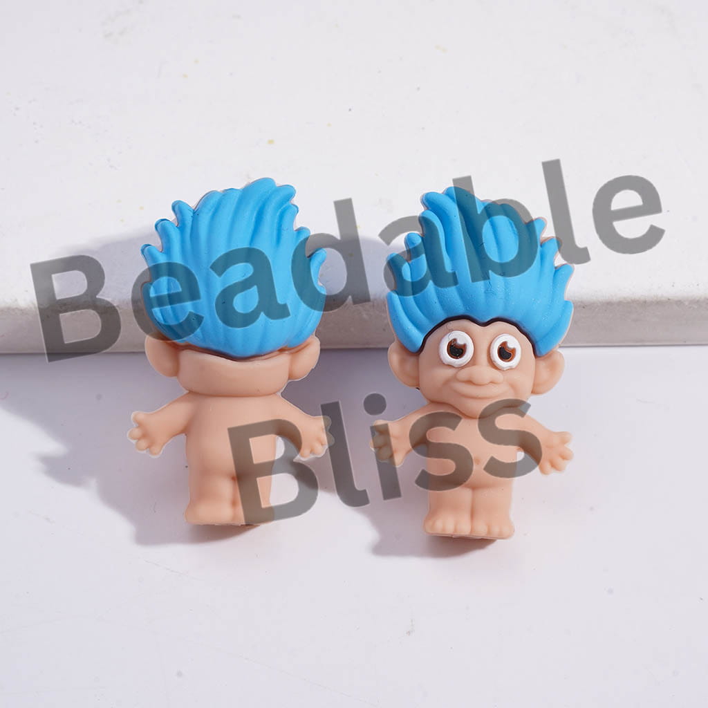 Silicone Focal Beads 3D Magic Hair Elf Series in Various Colors