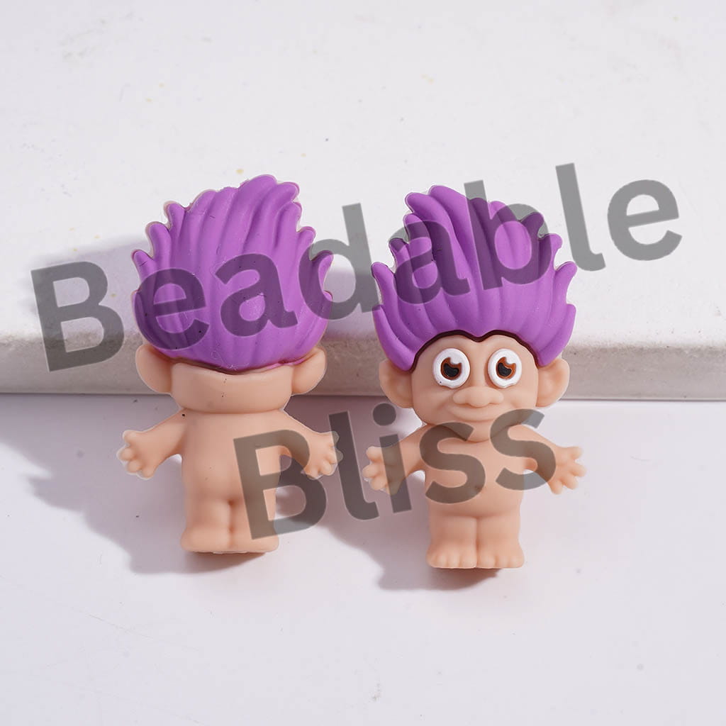 Silicone Focal Beads 3D Magic Hair Elf Series in Various Colors