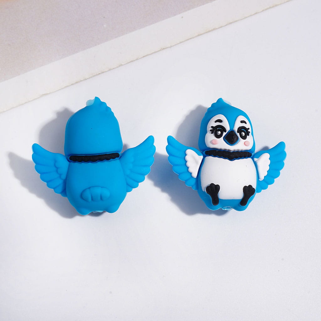 3D Silicone Focal Beads with Various Kind Spread Wings Bird Series