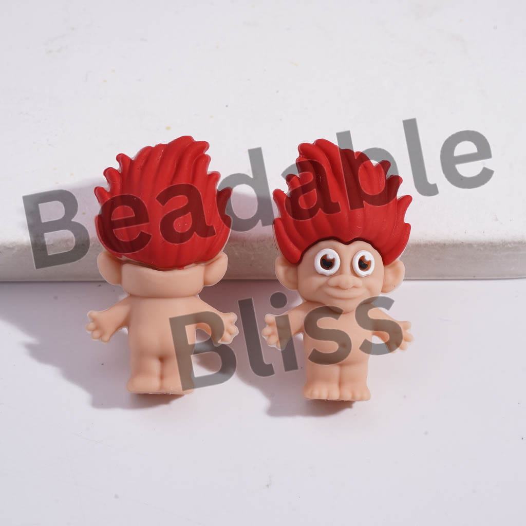 Silicone Focal Beads 3D Magic Hair Elf Series in Various Colors