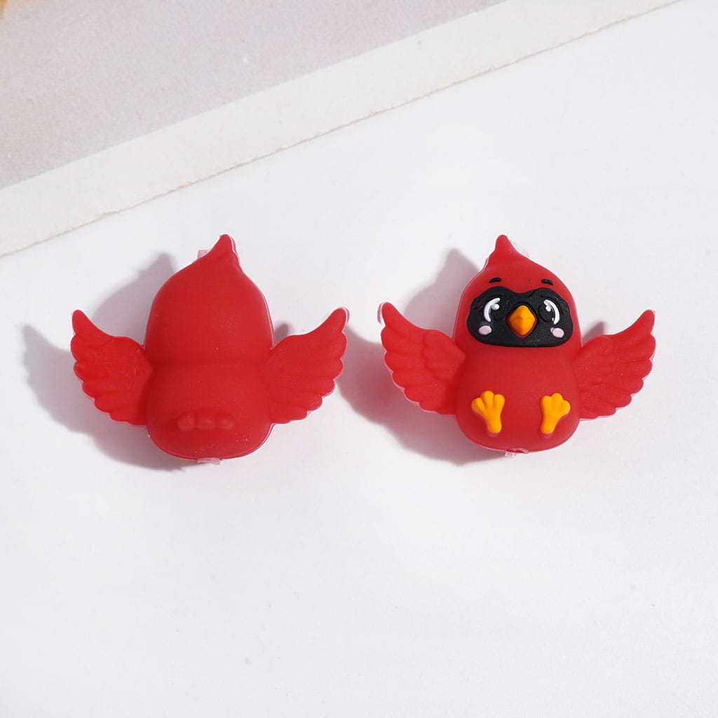 3D Silicone Focal Beads with Various Kind Spread Wings Bird Series