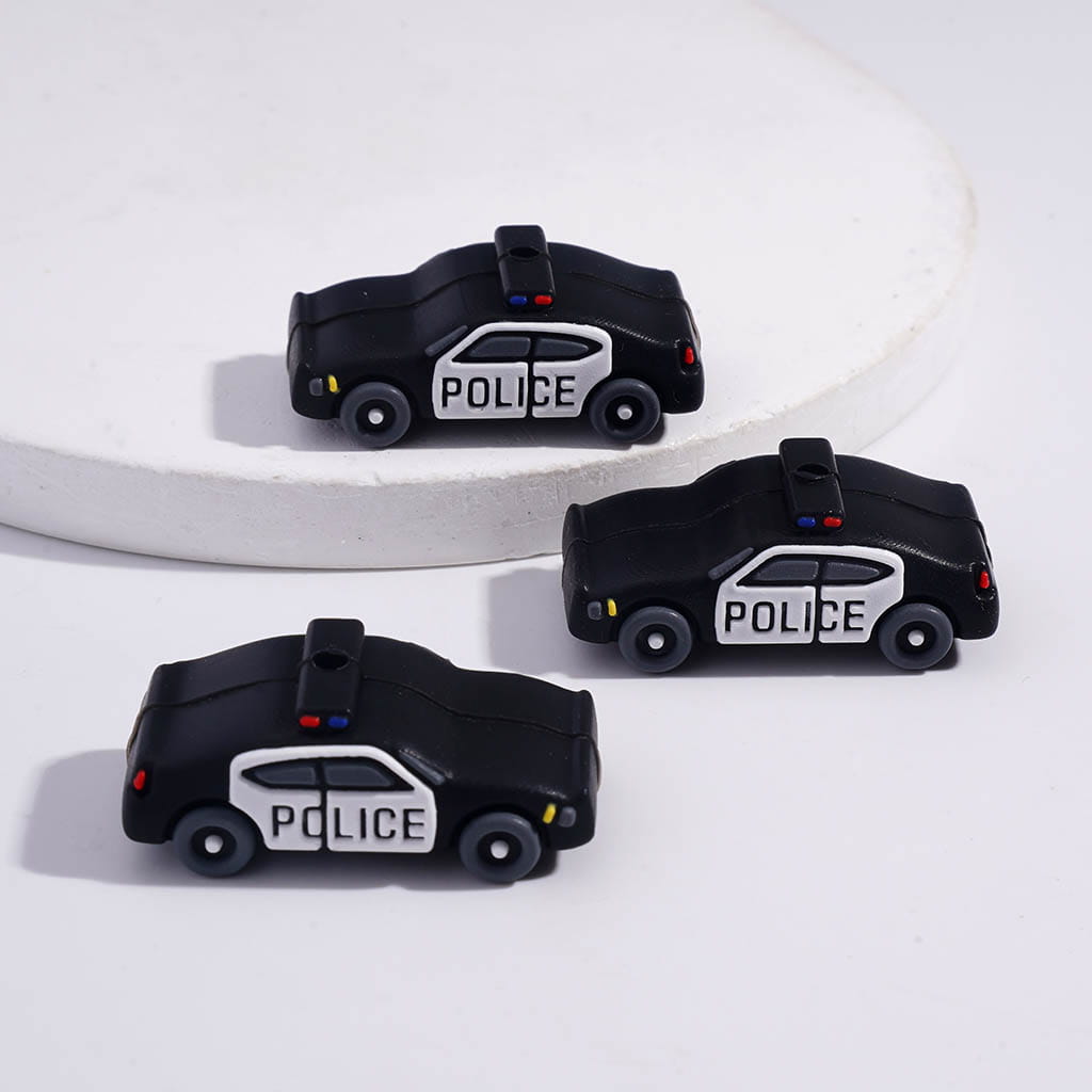 Silicone Focal Beads 3D Police Series, Uniform and Car