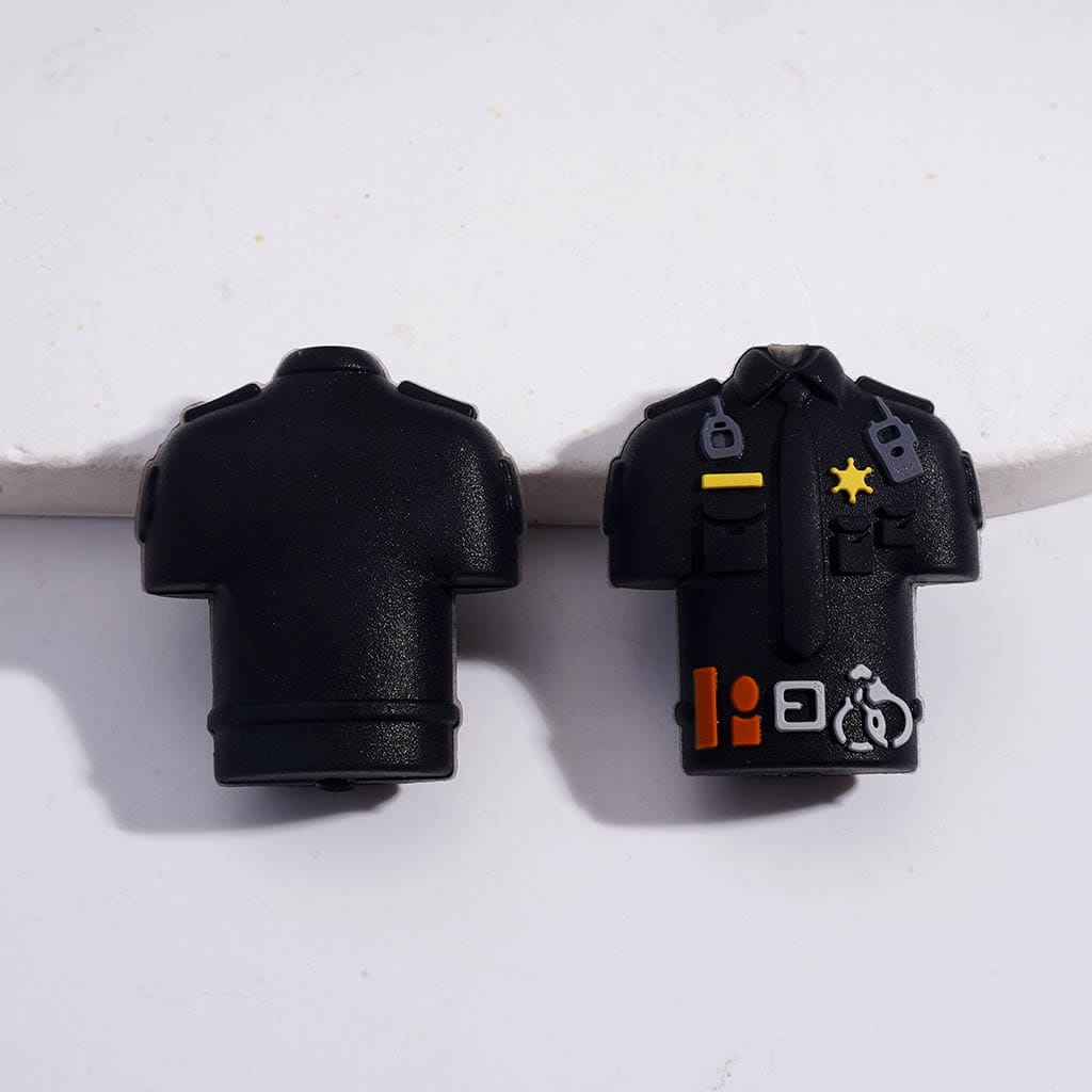Silicone Focal Beads 3D Police Series, Uniform and Car